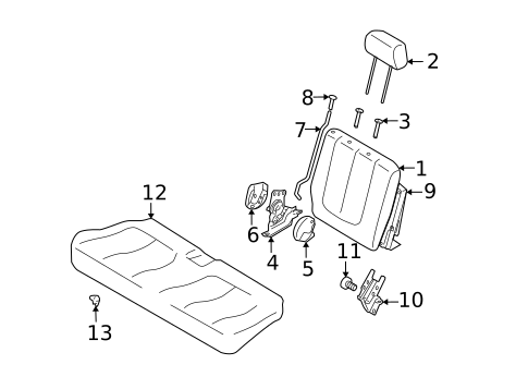 Seat Components for 2004 Suzuki XL-7 #0