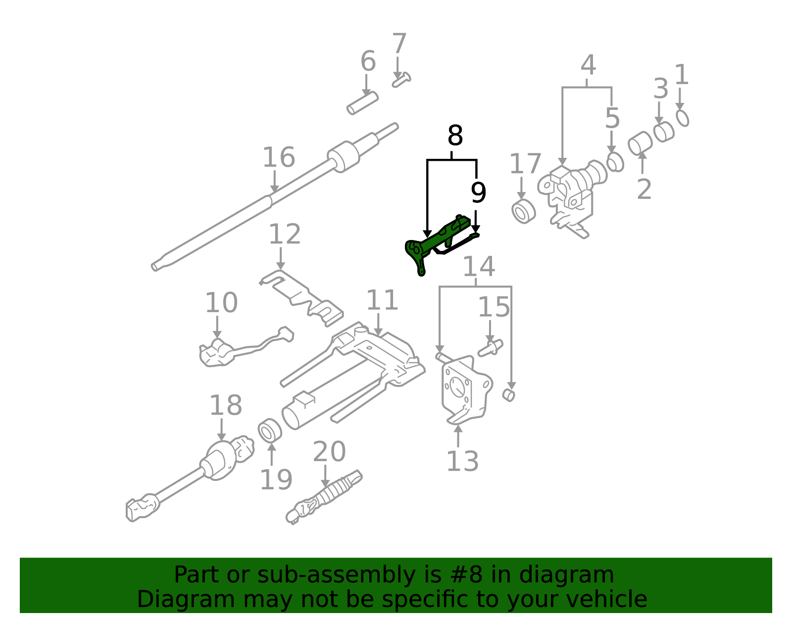 2009-2012 GM Automatic Transmission Shift Lever Assembly 19259682 ...