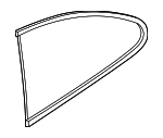 51377294341 - Body: Quarter Glass for BMW: 228i, 228i xDrive, 230i, 230i xDrive, M2, M235i, M235i xDrive, M240i, M240i xDrive Image