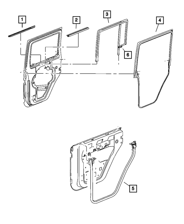 « 55395710AB – Doors and Related Parts : Joint IntÉrieur Horizontal De Porte Joint D'etancheite, Côté Droit pour Mopar Image »
