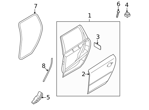 Door & Components for 2013 Volvo XC60 #1