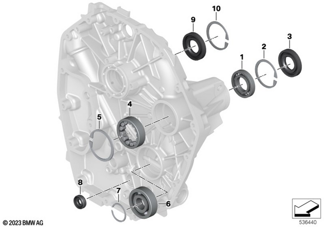23001542937 - Manual Transmission: Grooved Ball Bearing - 25X47X8 for BMW-Motorrad Image