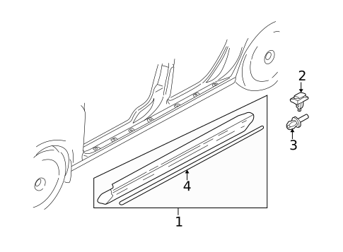 Exterior Trim - Pillars for 2003 Volvo S80 #0