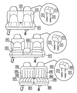 UJ041QLAB - : 50/50 Bench Seat Back, Left for Mopar Image