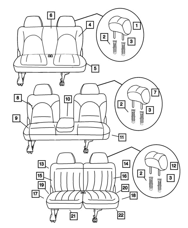 UJ052T5AA - : 50/50 Bench Seat Back for Mopar Image