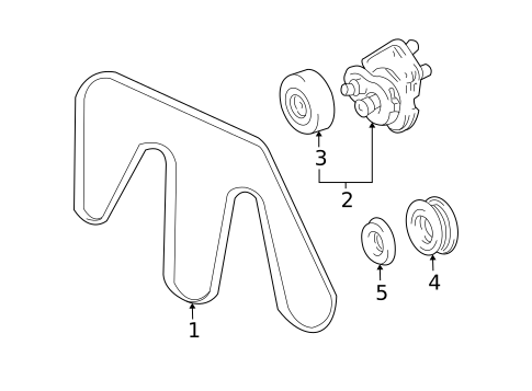 Belts & Pulleys for 1999 Lexus GS400 #0