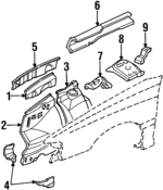 51610AA140 - Body: Rail Reinforced for Subaru: Legacy Image
