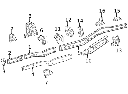 Frame & Components for 2011 Toyota Tacoma #2