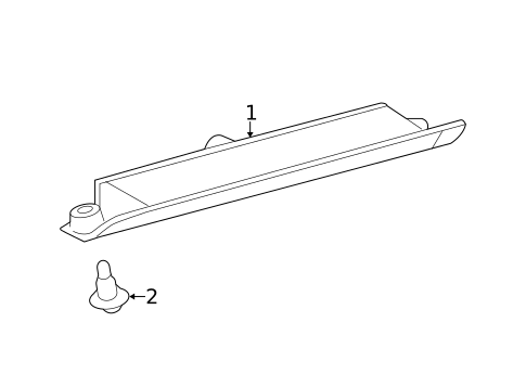 High Mounted Stop Lamp for 2014 Toyota Prius C #0