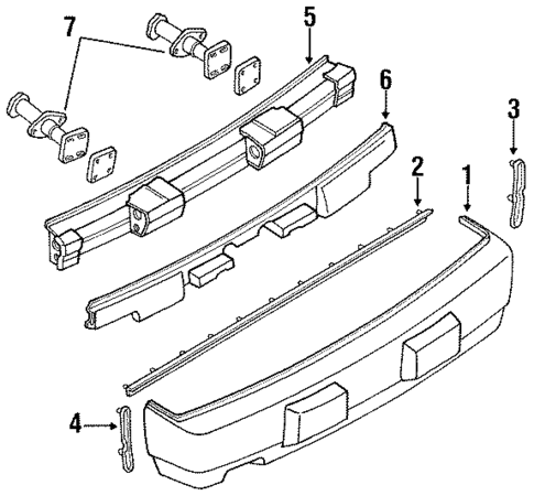 Bumper & Components - Rear for 1989 Nissan 300ZX #0