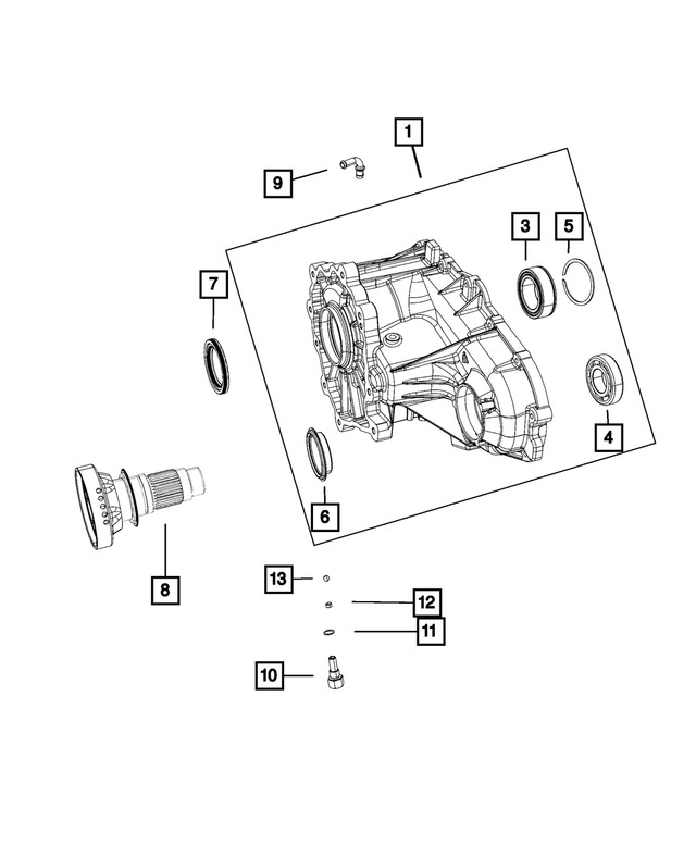 68071192AB - MP3023; 2 Speed Transfer Case: Front Case Half for Mopar Image image