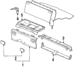 84640SH2000ZA - Body: Tail Panel Trim for Honda: CRX Image