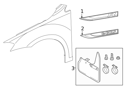 Exterior Trim - Fender for 2019 Volkswagen Golf R #0