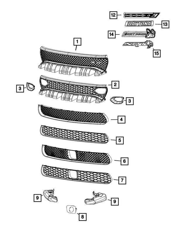 68463714AA - Exterior Ornamentation: Nameplate for Mopar Image