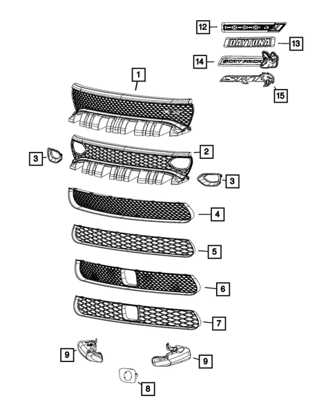 Grilles for 2019 Dodge Charger #0