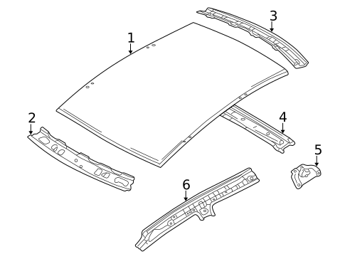 Roof & Components for 2003 Mazda Protege #1