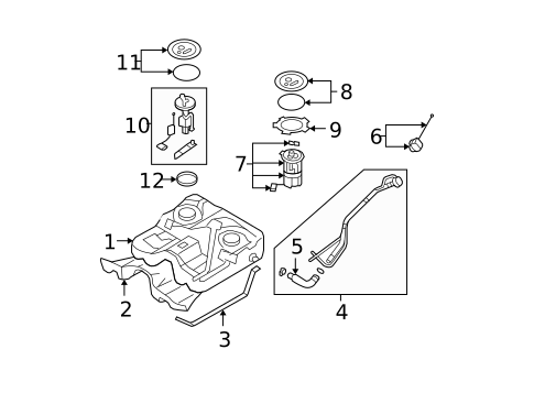 Fuel Storage for 2009 Hyundai Santa Fe #0