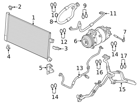 Condenser, Compressor & Lines for 2020 Jaguar F-Pace #0