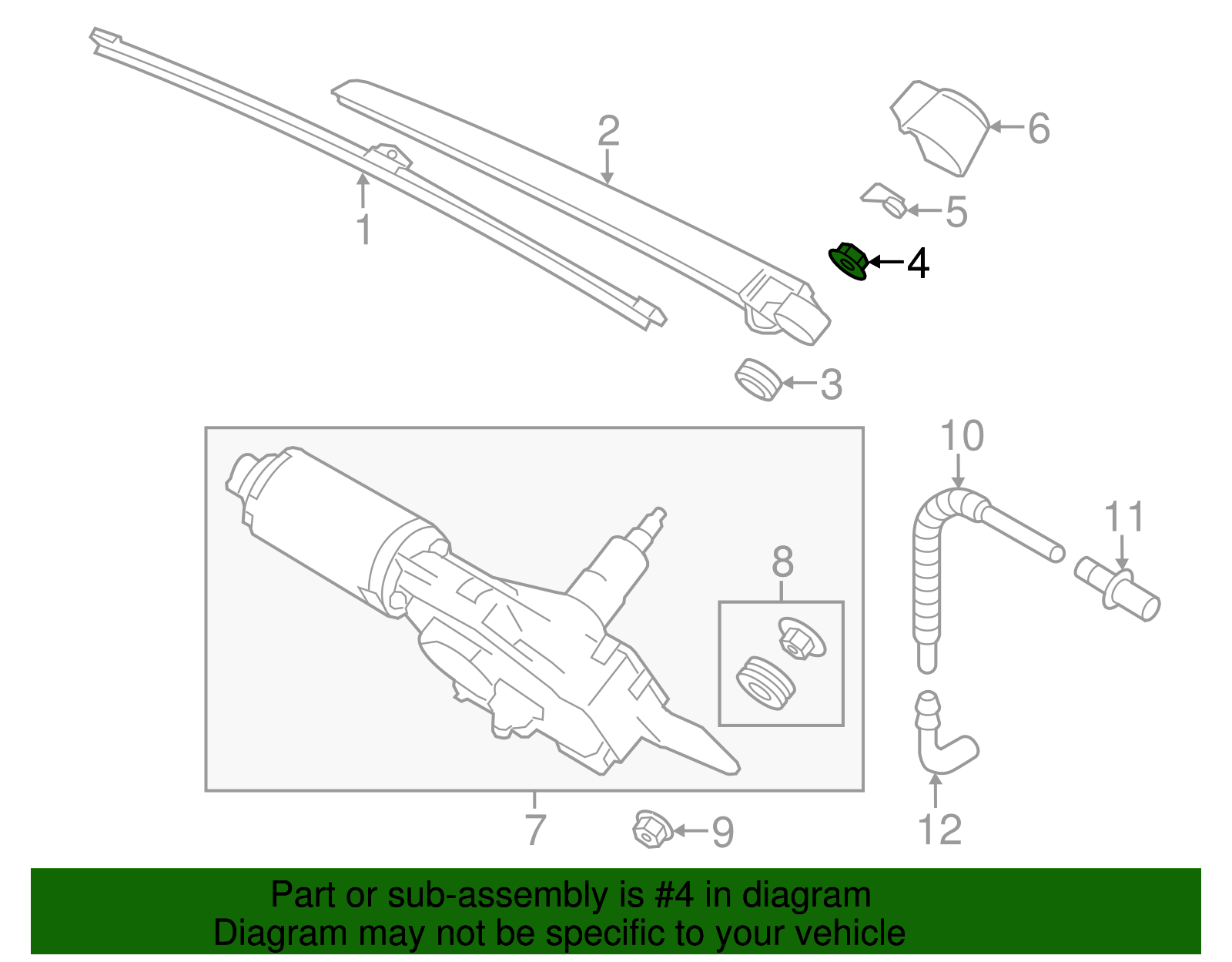 Wiper Arm Nut - Porsche (N-015-083-15)