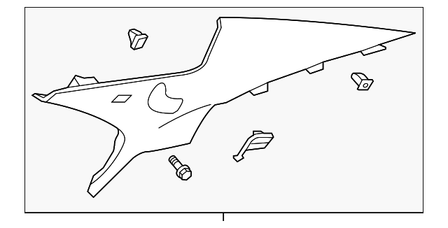 23217856 - Jet Black Passenger Side Body Side Rear Window Garnish ...