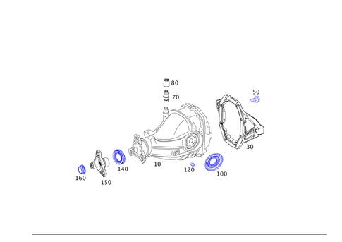 Rear Axle Differential for 2014 Mercedes-Benz GLK250 #0