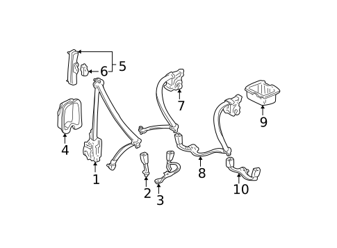 Rear Seat Belts for 2003 Acura TL #0