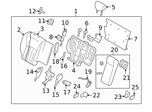 Rear Seat Components for 2009 INFINITI EX35 #0
