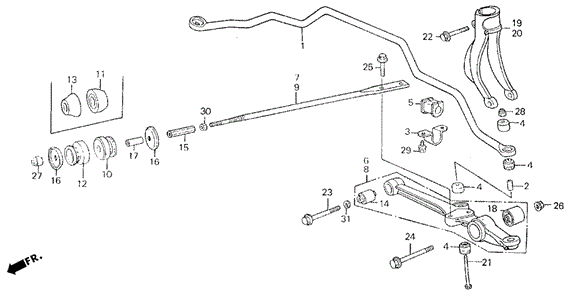 Front Lower Arm for 1990 Acura Legend #1