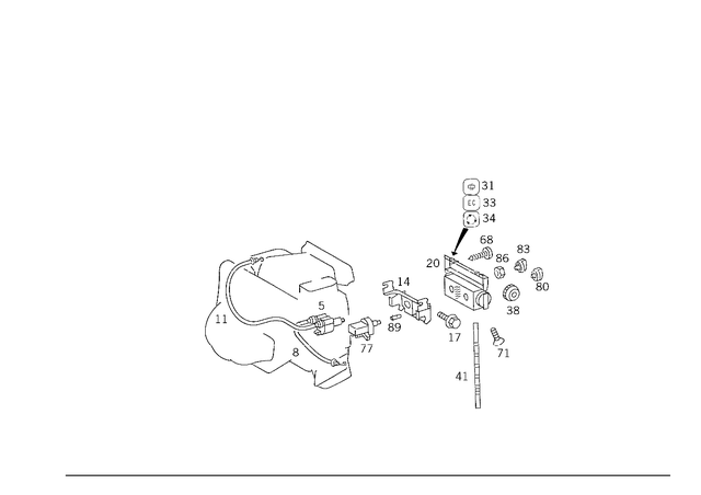 1248302085 - Heating and Ventilation: Operating Unit for Mercedes-Benz Image image