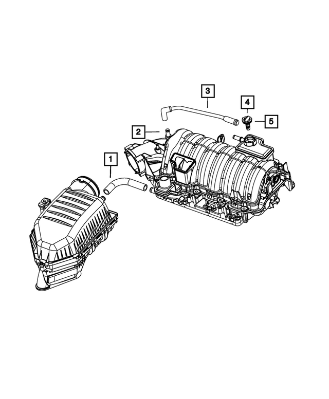 68530295AA - Engine: Make Up Air Hose for Mopar Image image