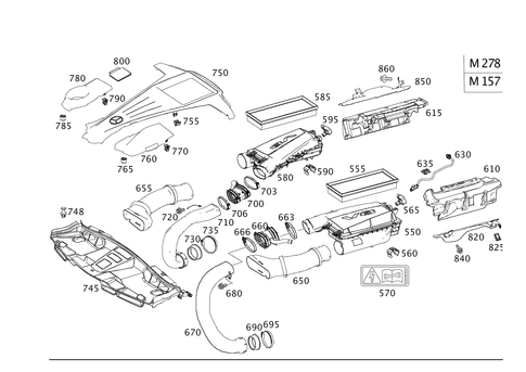 Gasoline Vehicle Air Intake for 2014 Mercedes-Benz E63 AMG #0