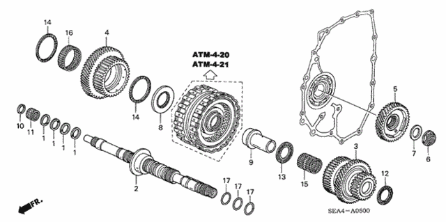 AT Mainshaft for 2004 Acura TSX #0