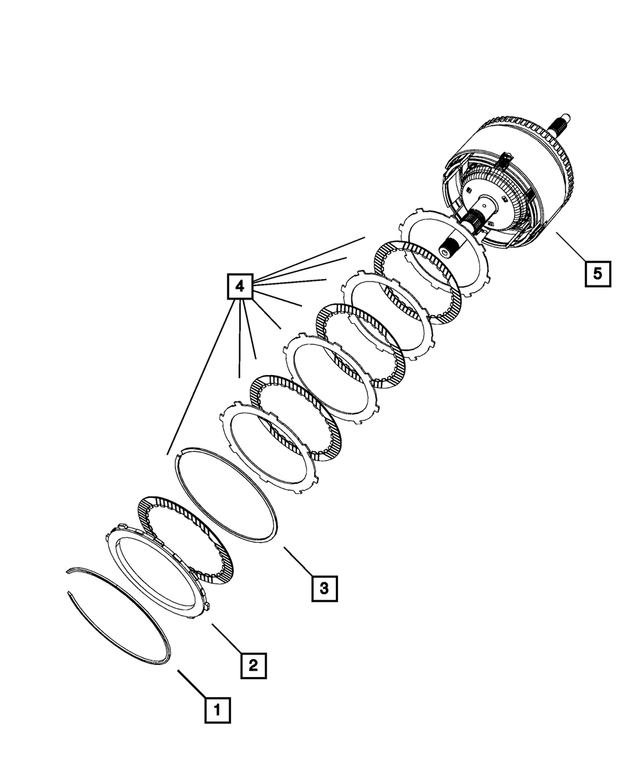 4883014AB - 62TE; 6-Speed; Automatic Transaxle: Underdrive Reaction Plate Package for Mopar Image