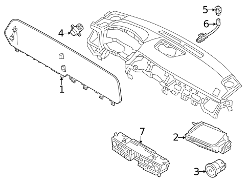 Cluster & Switches for 2023 Genesis G90 #0