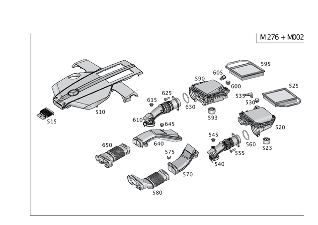 2760940504 - Chassis Sheet Metal Parts/Air Intake: Air Filter Element for Mercedes-Benz: C400, C43 AMG, C450 AMG, CLS400, E400, E43 AMG, E450, GL450, GLC43 AMG, GLE400, GLE43 AMG, GLE450 AMG, GLE550e, GLS450, ML400, S450, S550e, SL400, SL450, SLC43 AMG Image image