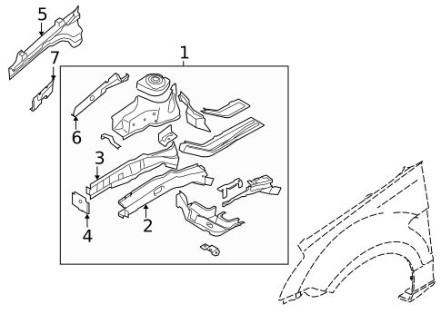 Structural Components & Rails for 2011 Ford Focus #0