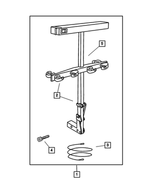 82204454 - Mopar Accessories - Component Parts: Ski - 4 Pair Carrier Kit for Chrysler: 300M, Concorde, Town &amp; Country, Voyager | Dodge: Caravan, Durango, Grand Caravan, Intrepid, Neon | Jeep: Cherokee Image