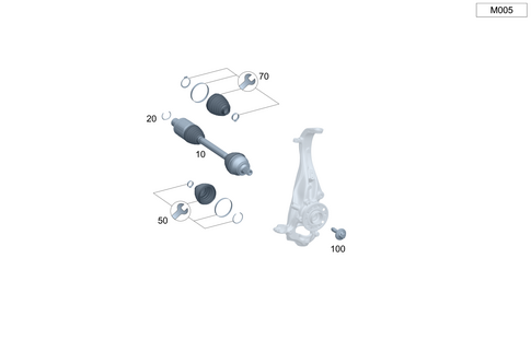 Front Axle Shaft for 2025 Mercedes-Benz EQE AMG #0