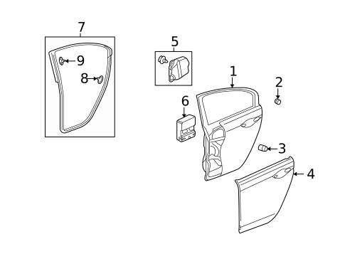 Door & Components for 2014 Acura TSX #0