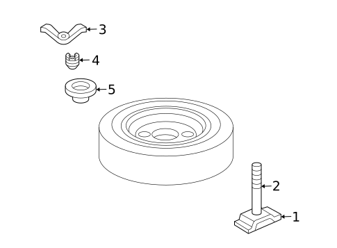 Spare Tire Carrier for 1998 Dodge B3500 #0