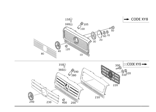 2108100000 - Attachment Parts: Company Sign for Mercedes-Benz: G55 AMG, G550 Image image