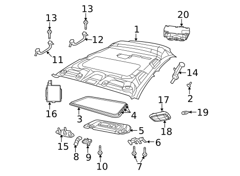 Interior Trim - Roof for 2014 Jeep Patriot #0