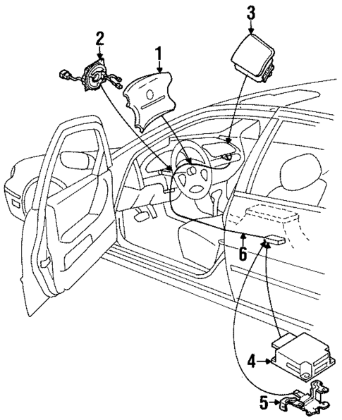 Air Bag Components for 1997 Nissan Altima #0