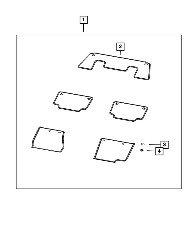 6MN18TX7AA - Interior Trim: Floor Mat Kit for Mopar Image