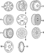 Y043JA4 - Suspension: Wheel, Alloy for Chrysler: Imperial, LeBaron, New Yorker | Dodge: Caravan, Dynasty, Grand Caravan, Mini Ram, Shadow Image