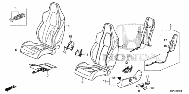 Front Seat (L.) (3) for 2017 Honda Civic #0