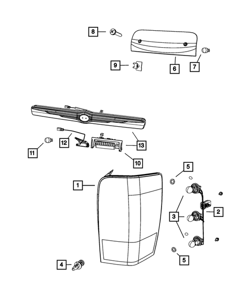 Lamps-Interior and Exterior for 2009 Chrysler Aspen #0