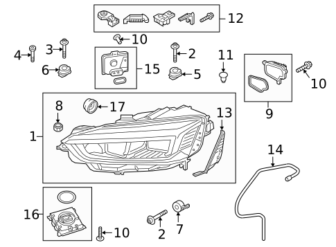 Headlamp Components for 2018 Audi S5 #2