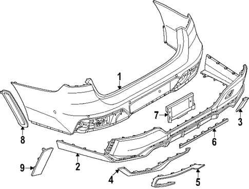 Bumper & Components - Rear for 2024 BMW i7 #1