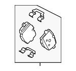 34212284390 - : Brake Pads Rear for BMW: M5, M6, M6 Gran Coupe Image